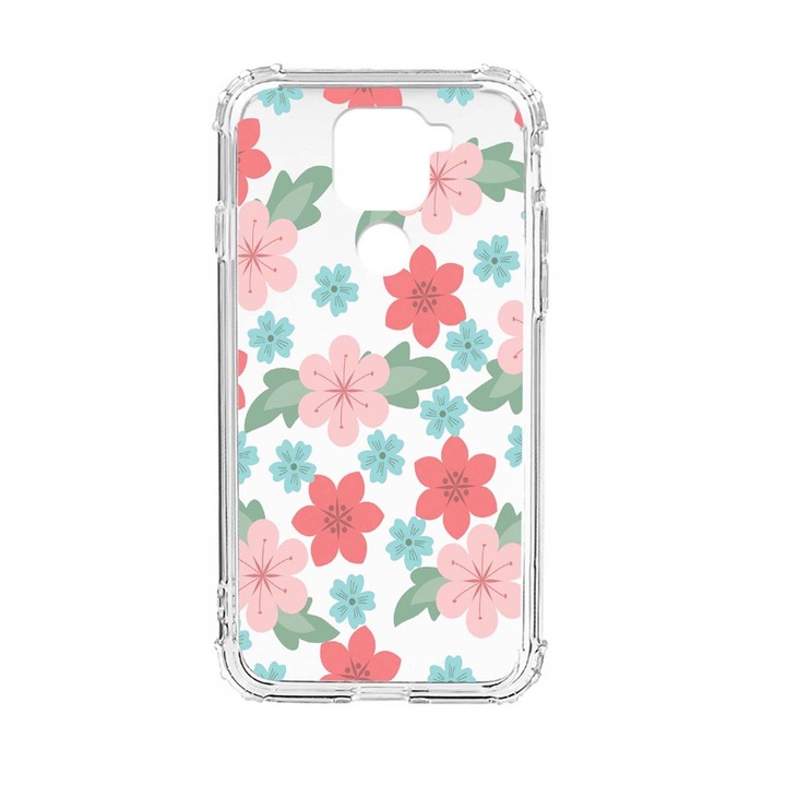 Husa Anti Shock Silicon Compatibila Cu Xiaomi Redmi Note 9 4G, Pastel Colors Collection Flowers, Military Grade Drop Protection, AS 515
