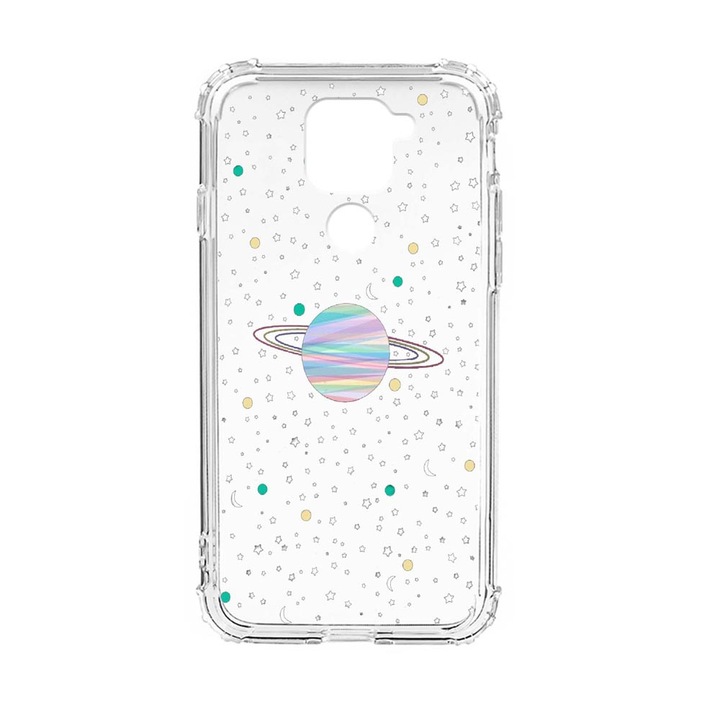 Husa Anti Shock Silicon Compatibila Cu Xiaomi Redmi Note 9 4G, Universe, Planets, Military Grade Drop Protection, AS 468