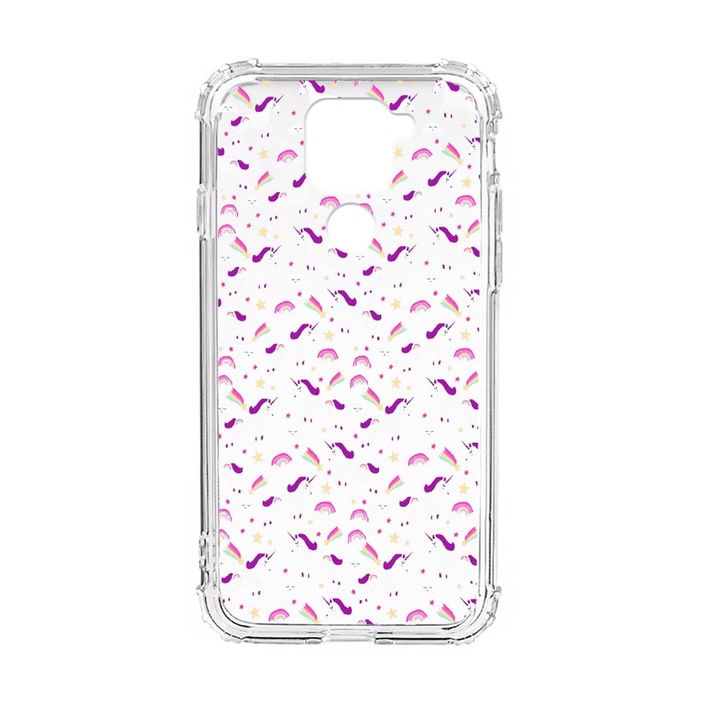 Husa Anti Shock Silicon Compatibila Cu Xiaomi Redmi Note 9 4G, Unicorn Rainbow, Military Grade Drop Protection, AS 520
