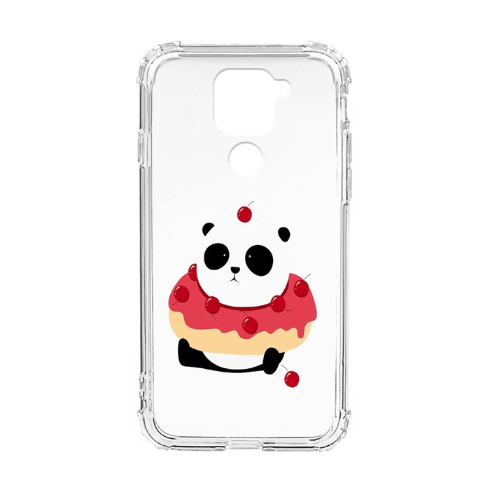 Husa Anti Shock Silicon Compatibila Cu Xiaomi Redmi Note 9 4G, Sweet Panda, Military Grade Drop Protection, AS 585