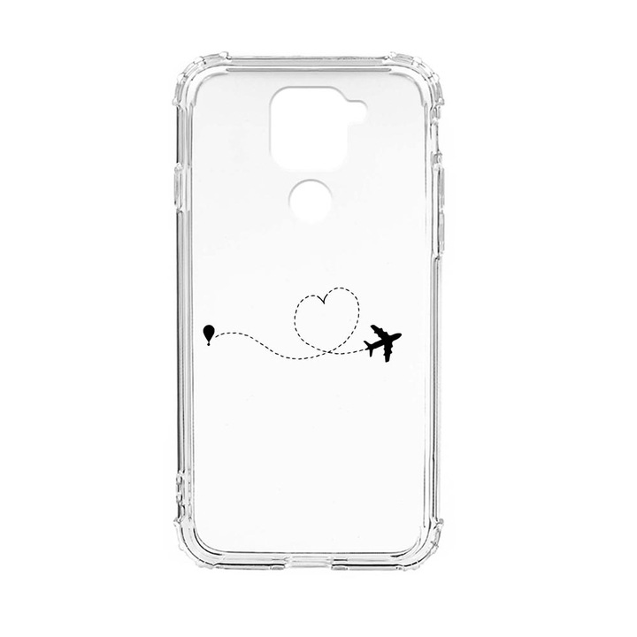 Husa Anti Shock Silicon Compatibila cu Xiaomi Redmi Note 9 4G, Love To Travel, Military Grade Drop Protection, AS 746