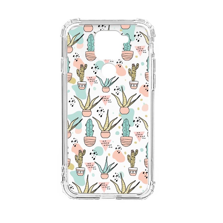 Husa Anti Shock Silicon Compatibila cu Xiaomi Redmi Note 9 4G, Cactus, Military Grade Drop Protection, AS 774