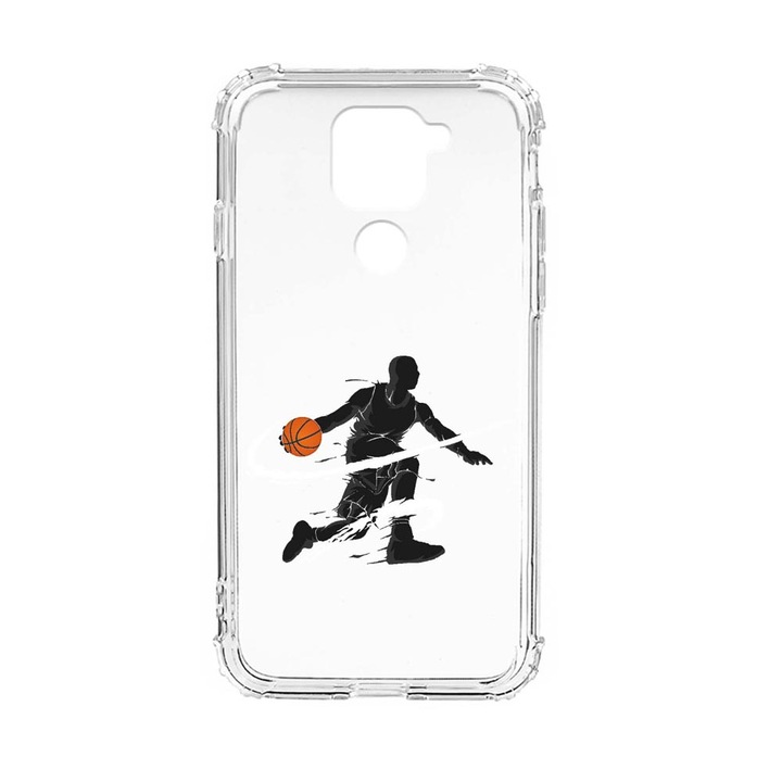 Husa Anti Shock Silicon Compatibila cu Xiaomi Redmi Note 9 4G, Basketball, Military Grade Drop Protection, AS 791