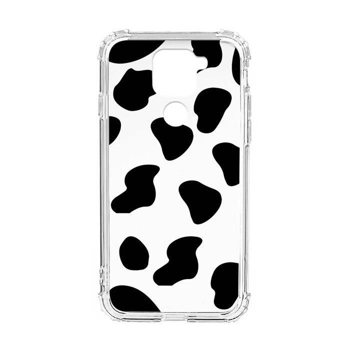 Силиконов калъф Unique за Xiaomi Redmi Note 9 4G, Black Cow, Anti Shock, AS 784