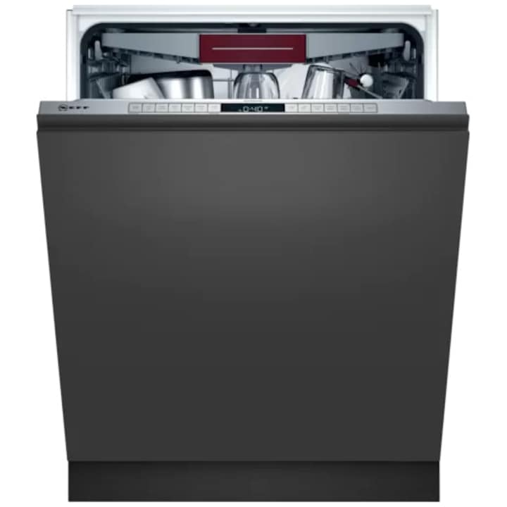 Neff S175ECX12E Beépíthető mosogatógép, 14 teríték, 6 program, D energiaosztály, Home Connect, Flex 2, Vario zsanér, Open Dry, 60 cm