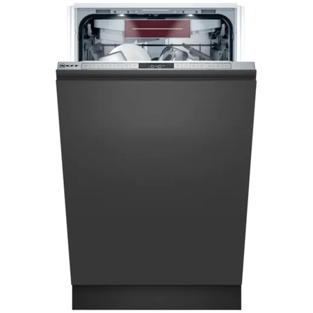 Masina de spalat vase incorporabila Slim Neff S857ZMX09E, 10 seturi, 6 programe, Clasa C, Home Connect, TimeLight, Zeolith, 45 cm