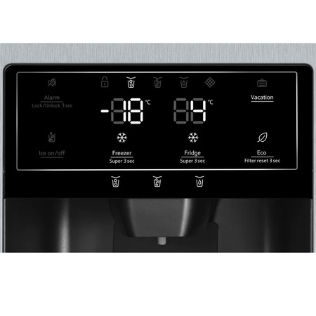 Frigider side by Side Neff KA3923IE0, 562 l, Clasa E, NoFrost, FreshSense, Dozator apa si gheata, Vario Zone, H 177 cm, Inox Antiamprenta