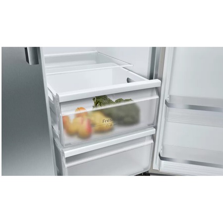 Frigider side by Side Neff KA3923IE0, 562 l, Clasa E, NoFrost, FreshSense, Dozator apa si gheata, Vario Zone, H 177 cm, Inox Antiamprenta