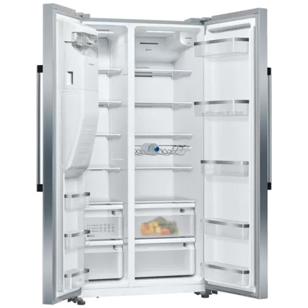 Frigider side by Side Neff KA3923IE0, 562 l, Clasa E, NoFrost, FreshSense, Dozator apa si gheata, Vario Zone, H 177 cm, Inox Antiamprenta