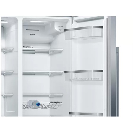 Frigider side by Side Neff KA3923IE0, 562 l, Clasa E, NoFrost, FreshSense, Dozator apa si gheata, Vario Zone, H 177 cm, Inox Antiamprenta