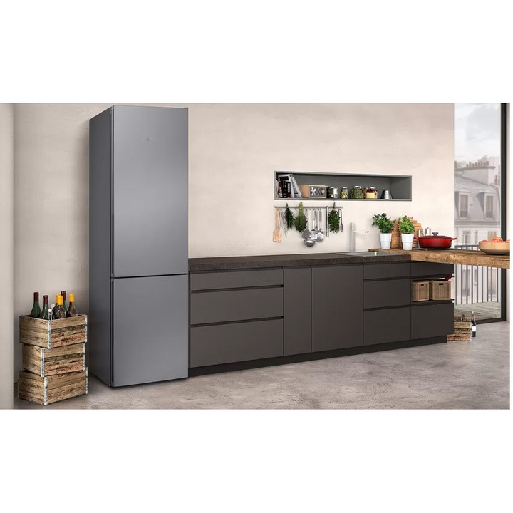 Combina frigorifica Neff KG7493ID0 , 438 l, Clasa D, NoFrost, FreshSafe, VarioZone, Easy Access, H 203 cm, Inox Antiamprenta