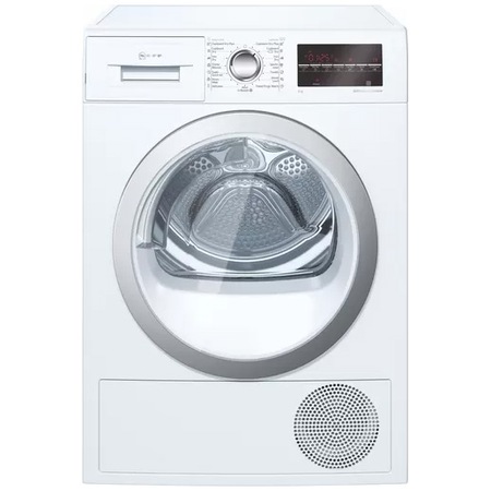 Uscator de rufe Neff R8580X2EU, 8 kg, Clasa A++, Tehnologie AutoDry, Display LED, Pornire intarziata, Alb