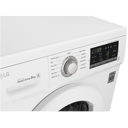 Masina spalat rufe LG FH4G7TDN0, 8 Kg, 1400 RPM, Clasa A+++ -30%, Display tactil, Direct Drive, 6 motion, 60 cm, Alb