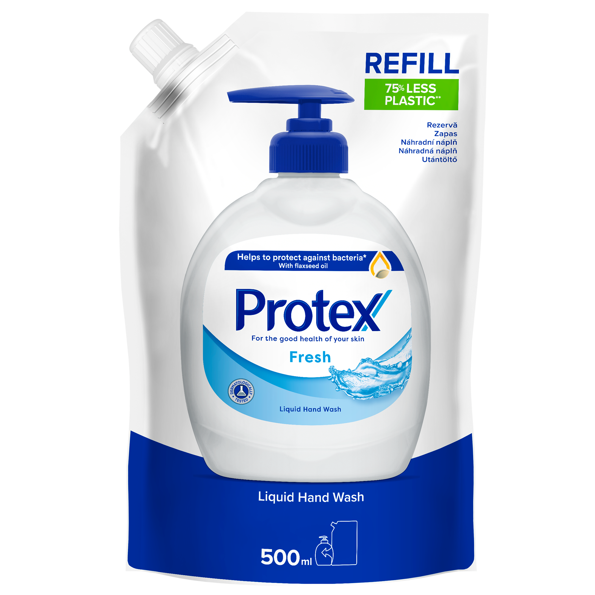 Rezerva sapun lichid Protex Fresh cu ingredient natural antibacterian, 500 ml
