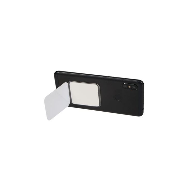 Stick si suport pentru telefon, holografic, autoadeziv, 6x5 cm, Alb
