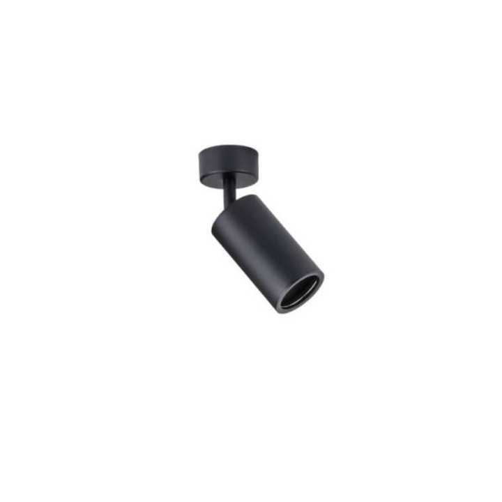 Кръгло приложно осветително тяло, 1x GU10, макс. 35 W, черно