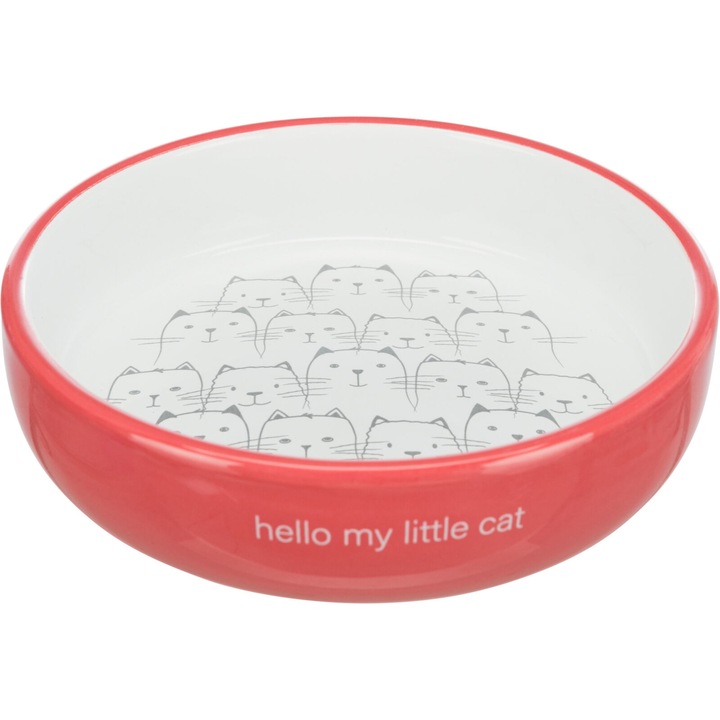 Trixie Etetőtál 0,3L/15CM Macskának Kerámia, Korall, 24771
