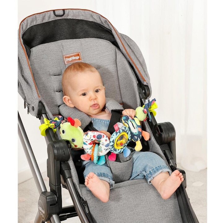 Играчка за детска количка Fehn, Гъсеница, Многоцветен