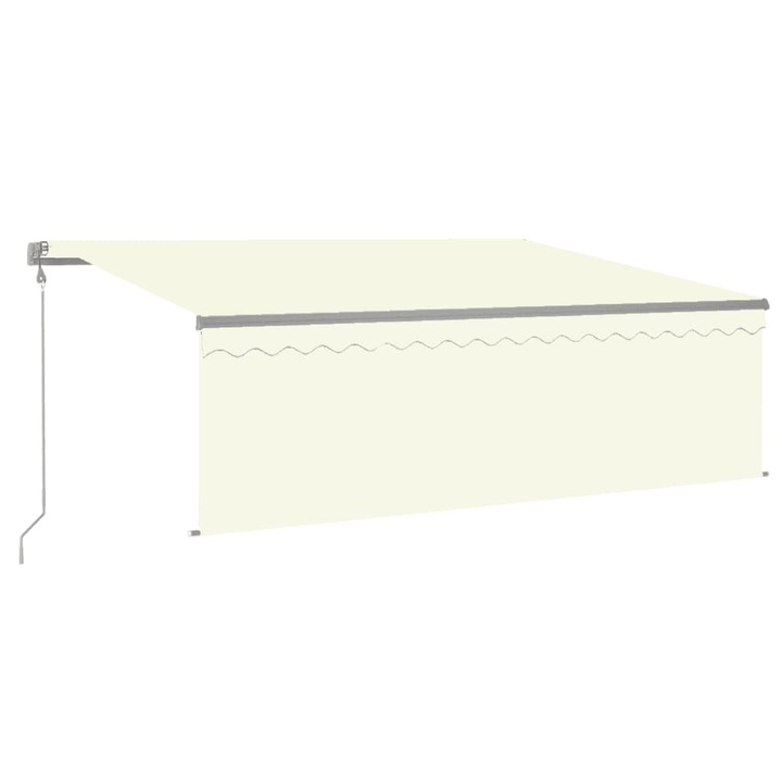 Copertina retractabila automat vidaXL, cu stor, crem, 4x3 m, 29.23 kg