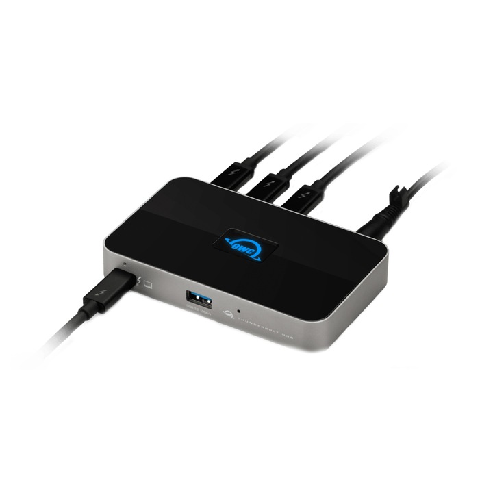 Хъб OWC Thunderbolt 5 порта, USB-C, USB 3.2, черен/сребрист