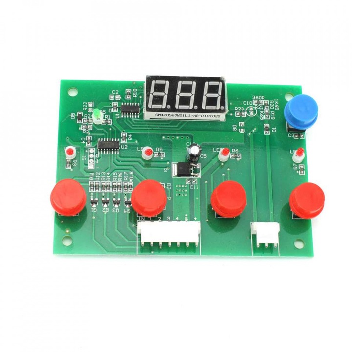 Modul de control cu 4 cai Barracuda B-MODUL.4 pentru compresor fara ulei cu 4 motoare, cu voltmetru si afisaj LED