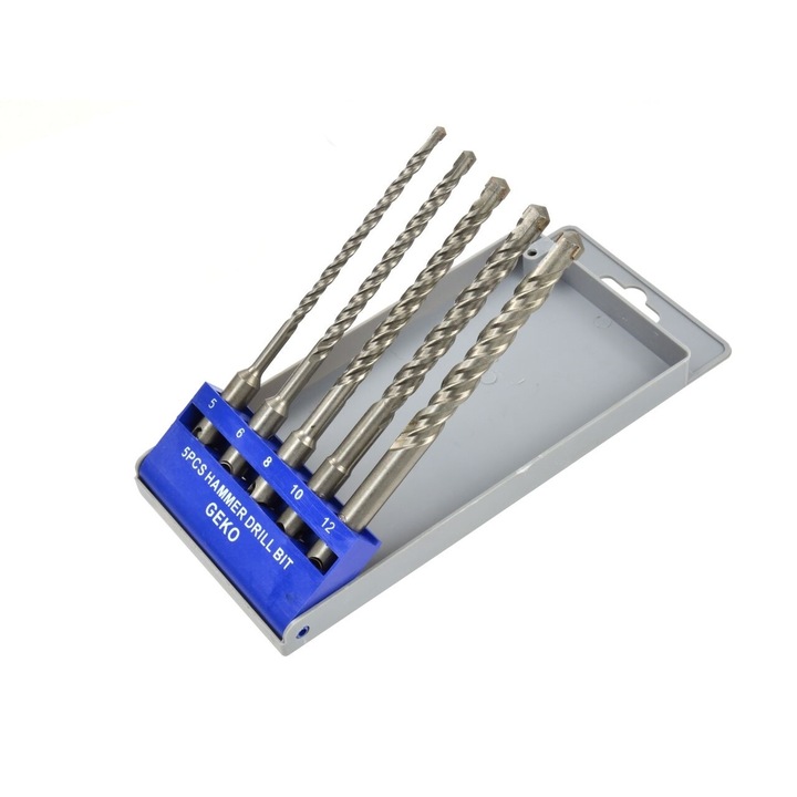 Fúrókészlet betonhoz SDS 5-12mm, 5 darab, GEKO G40050