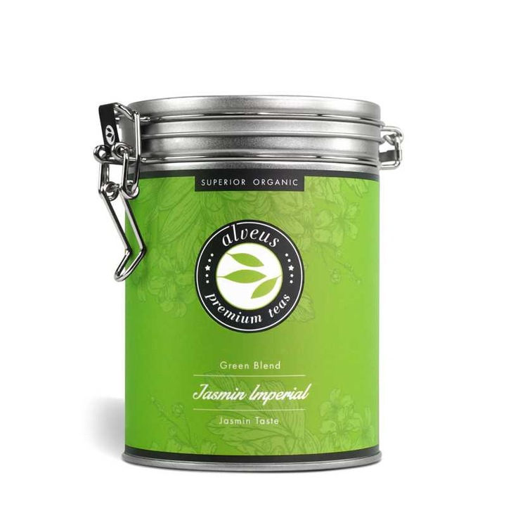 Jasmin Imperial Superior zöld tea 100g fémdoboz