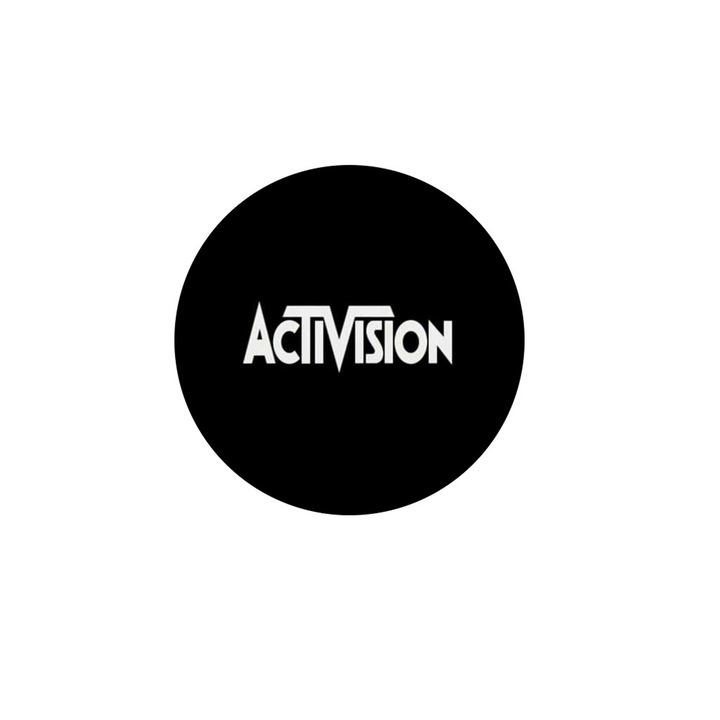 Activision matrica, 13 cm, autóra, motorra, laptopra, táblagépre, ablakra, üvegre, fekete-fehérre ragasztható