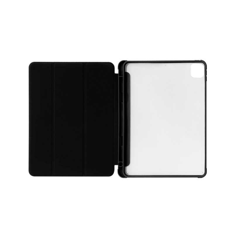 Husa Tableta Upzz Stand Case Smart Cover Pentru Ipad Air 2020, Spate Transparent, Functie Stand, Negru