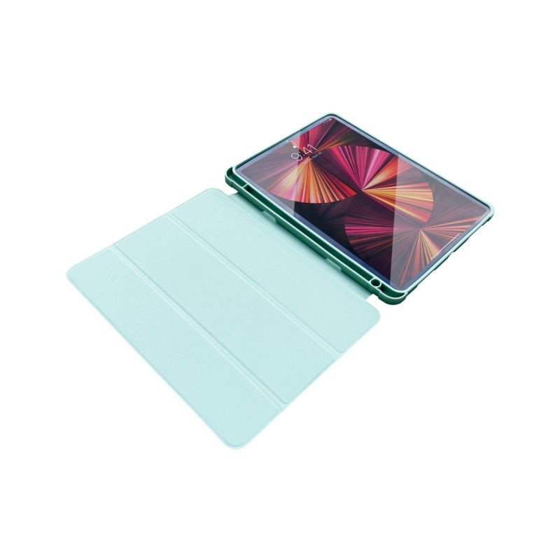 Husa Tableta Upzz Stand Case Smart Cover Pentru Ipad Mini 6 2021, Spate Transparent, Functie Stand, Albastru