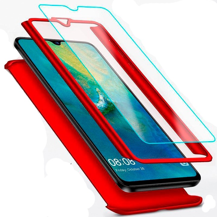 Калъф за мобилен телефон, Против удари, Съвместим с Xiaomi Mi 10T, Червен