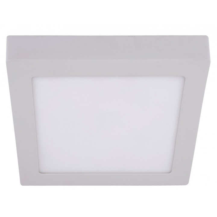 LED луна Lightex, 220V, 12W, IP40, 170х170, 4000K, 860lm, Открит монтаж, Бял