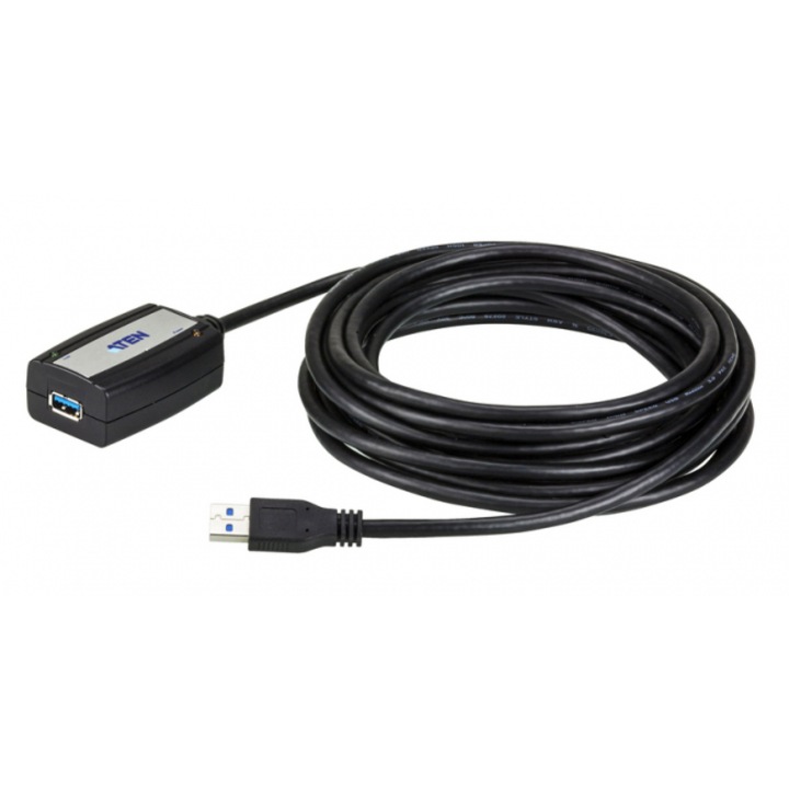 Удължителен кабел ATEN UE350A, USB-A мъжко - USB-A женско, 5 м, USB 3.0, Черен