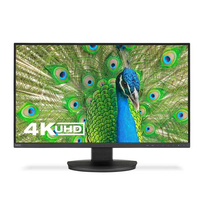 Monitor NEC MultiSync EA271U, 60004302, 27", UHD 4K, DisplayPort x1, HDMI x2, USB-C x1, Clasa F, Negru