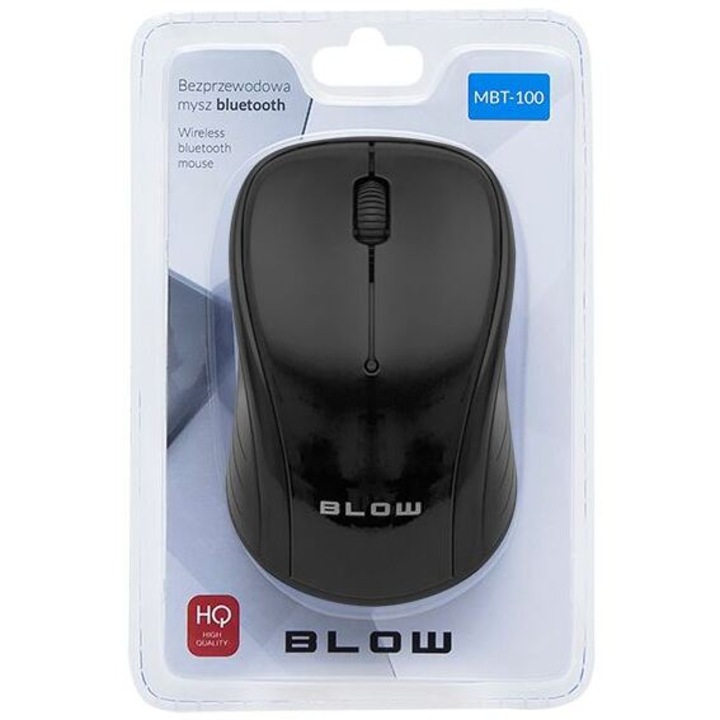 Мишка BLOW MBT-100, Bluetooth, черен