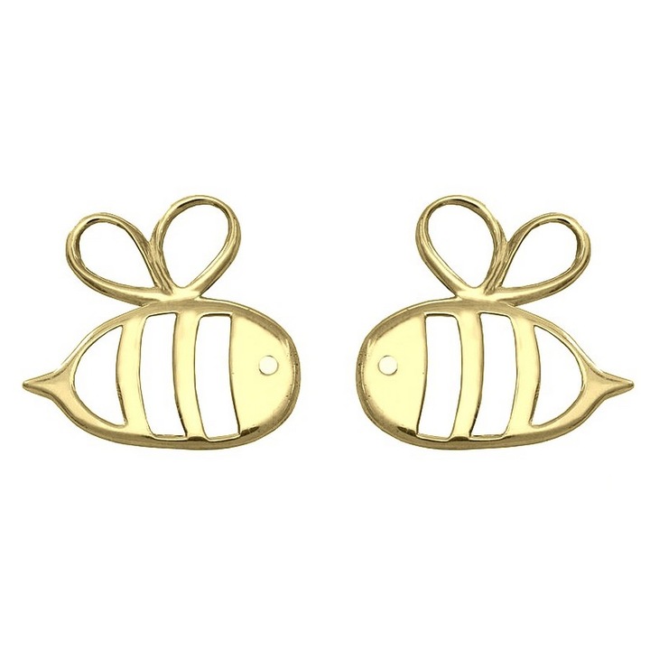 Méhecske mintájú arany fülbevaló, arany ékszer