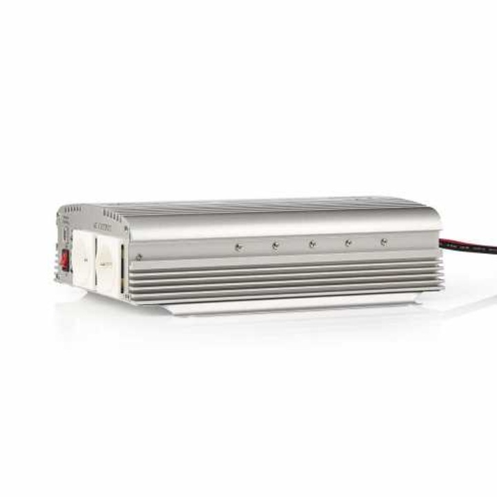 Módosított szinuszos feszültség inverter Nedis, 12v DC - 230v AC, 1000w, 2x tápvezeték