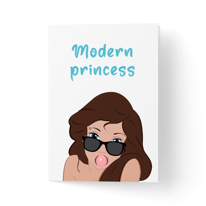 Üdvözlőlap borítékkal, prémium texturált papír - Modern Princess