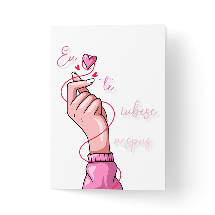 Üdvözlőlap borítékkal, prémium minőségű texturált papír – nagyon szeretlek