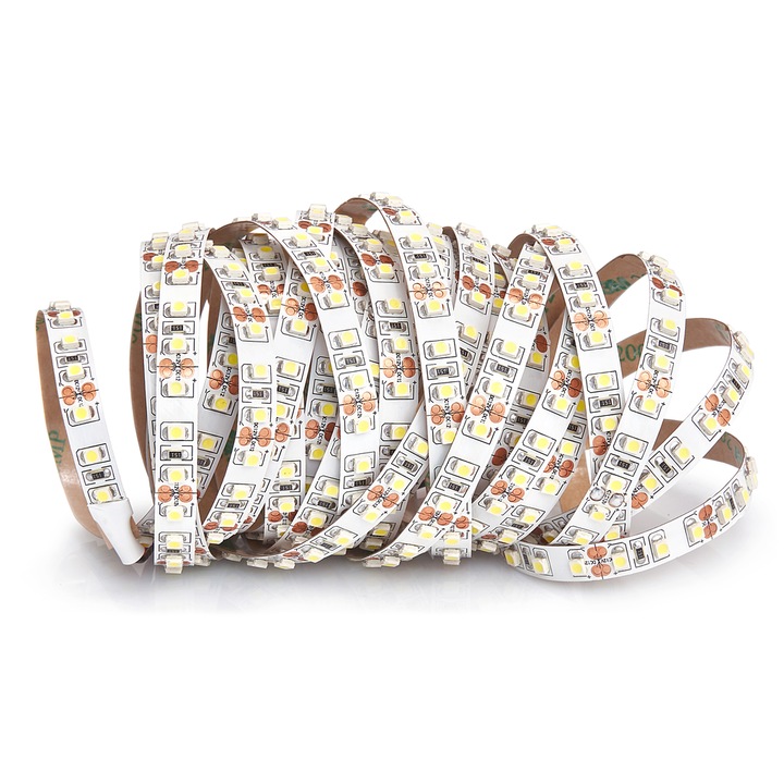 Лента LED Koloreno, 12V, 3528, 120LED, 1 м, IP20, 6000K, Студено бяло