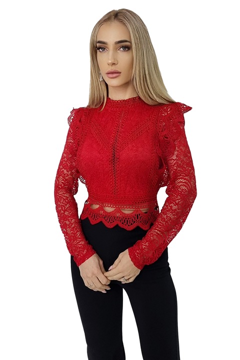 Ryna ing, hosszú ujjal, Piros, S-M