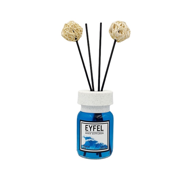 Parfum Odorizant de Camera cu betisoare Eyfel sticla rotunda 120 ml aroma de Ocean Fresh