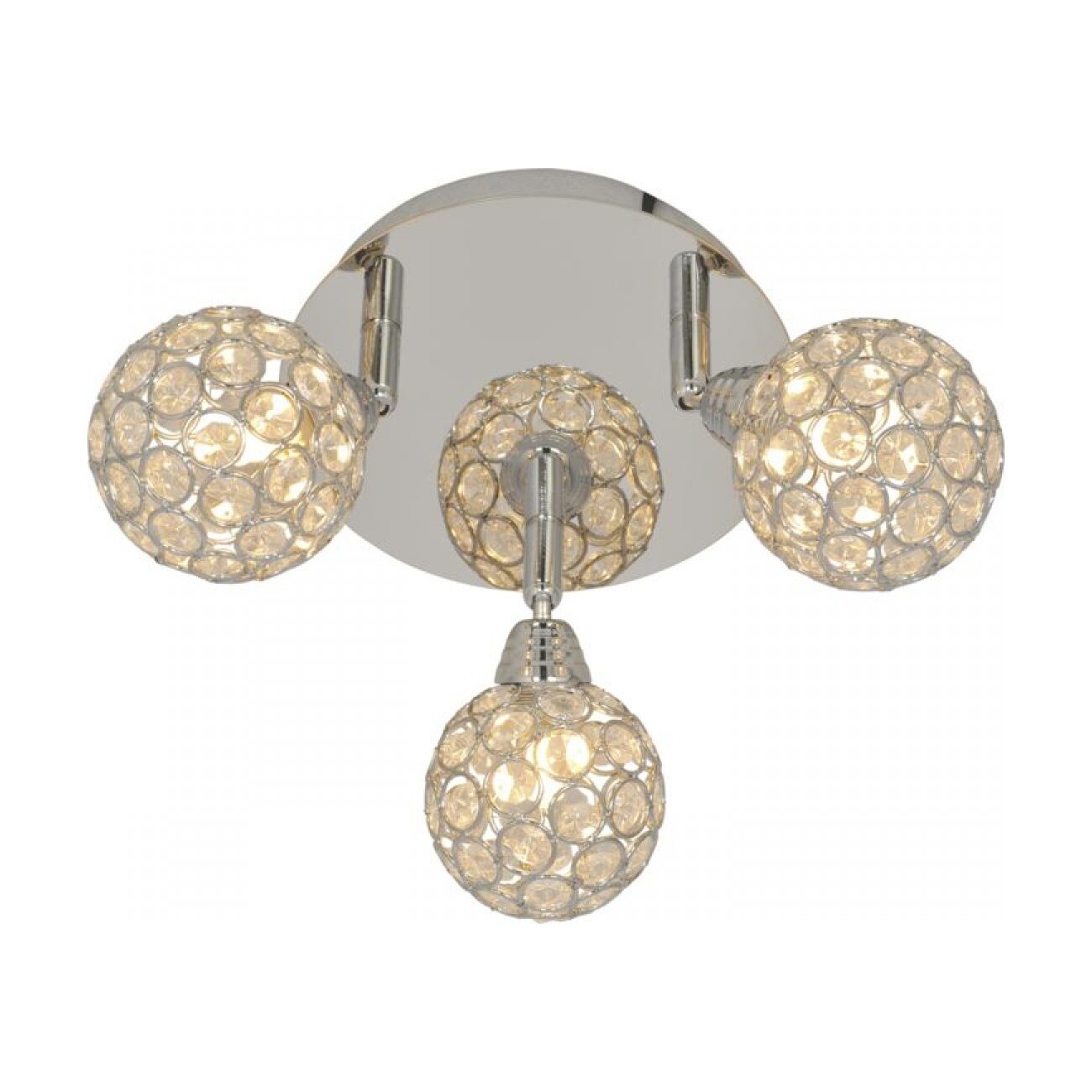 Plafoniera Luxor Pl3 KL 7793 Klausen, corp metal, abajur cristal K9, 3x40W G9