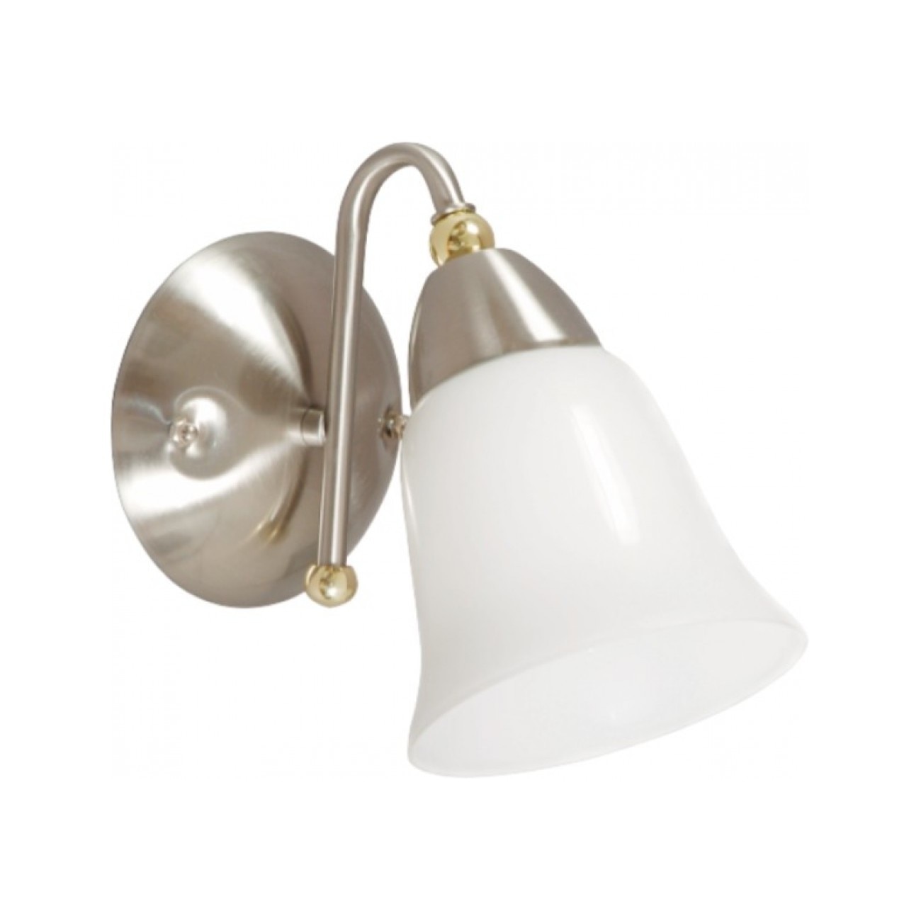 Aplica Elio Ap1 KL 2542 Klausen, corp crom satin, abajur alb, 1x60W E27