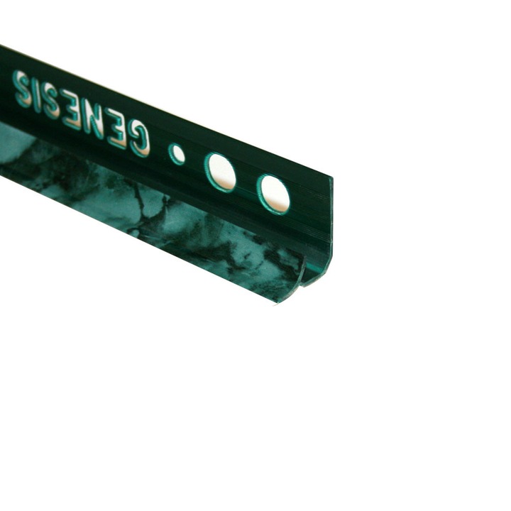 Bagheta concava din PVC cu rasina ABS, folio A= 9mm, culoare verde marmorat