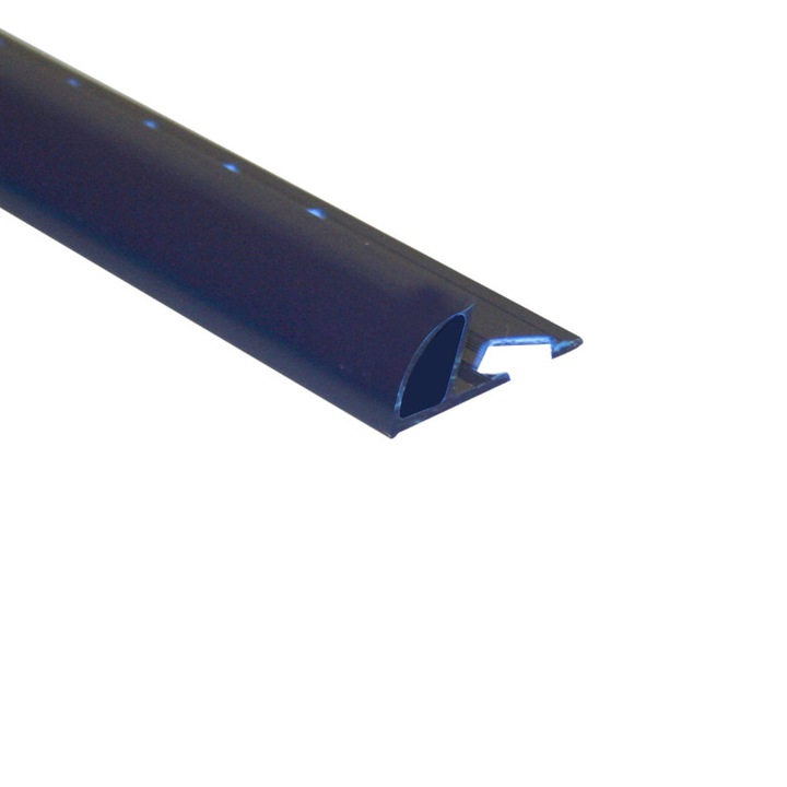 Bagheta rotunjita ECO, PVC A=10mm, culoare albastru lucios