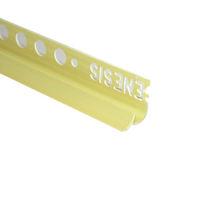 Bagheta concava din PVC, 2.5 m lungime, culoare lime