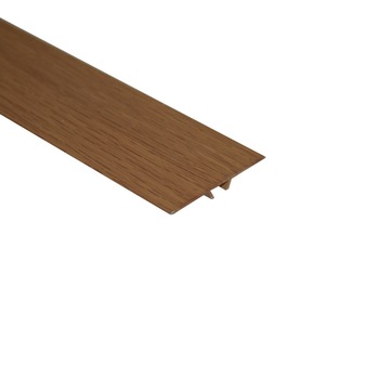 Trecere lisa cu suruburi ascunse aluminiu sublicromat l=39mm, culoare Stejar Trecere lisa cu suruburi ascunse aluminiu sublicromat l=39mm, culoare Stejar