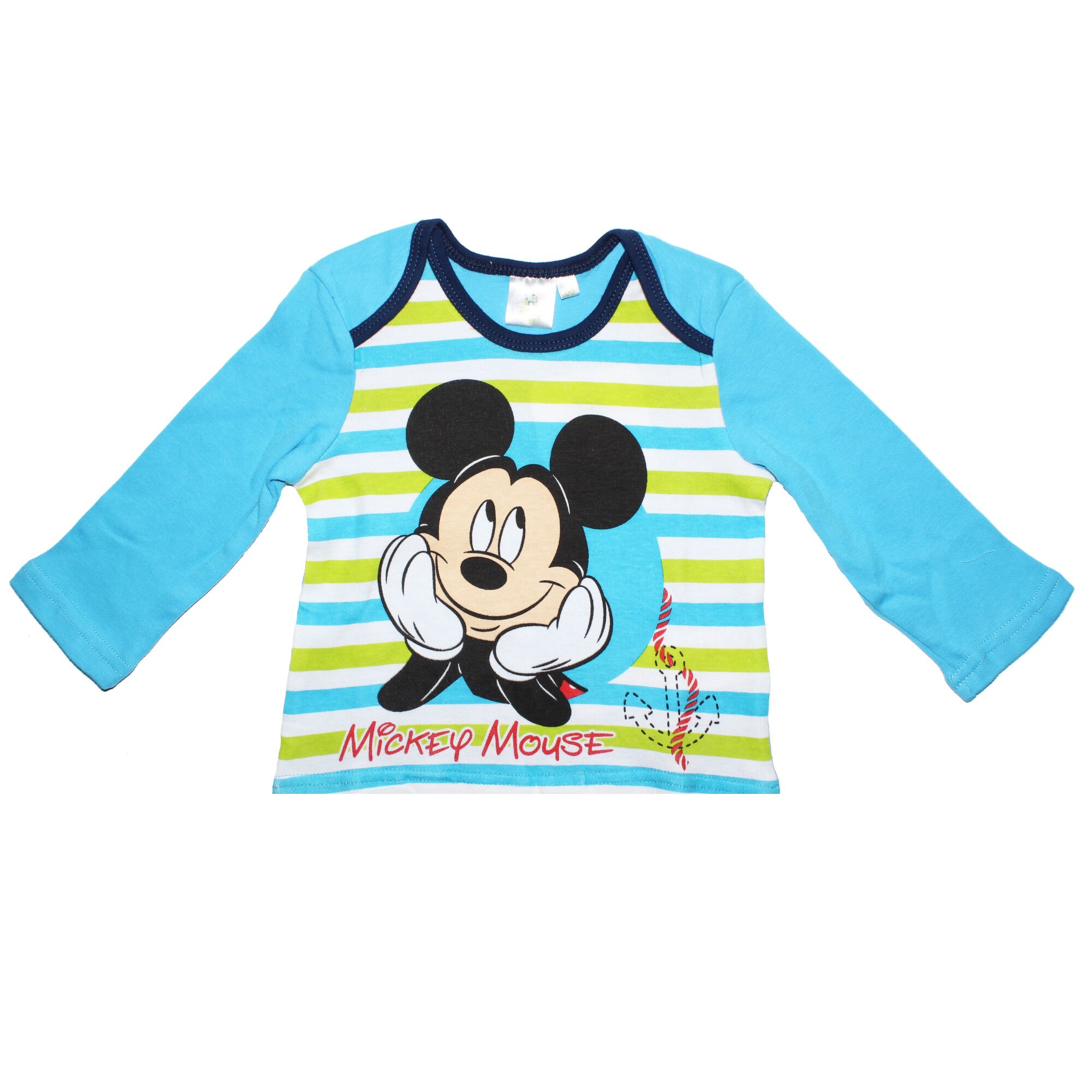 Bluza bebe Mickey cu dungi albastre