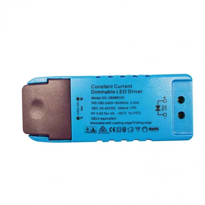 Led драйвър Lightex, Димируем, Защита, За Led луна, 12W, 300mA